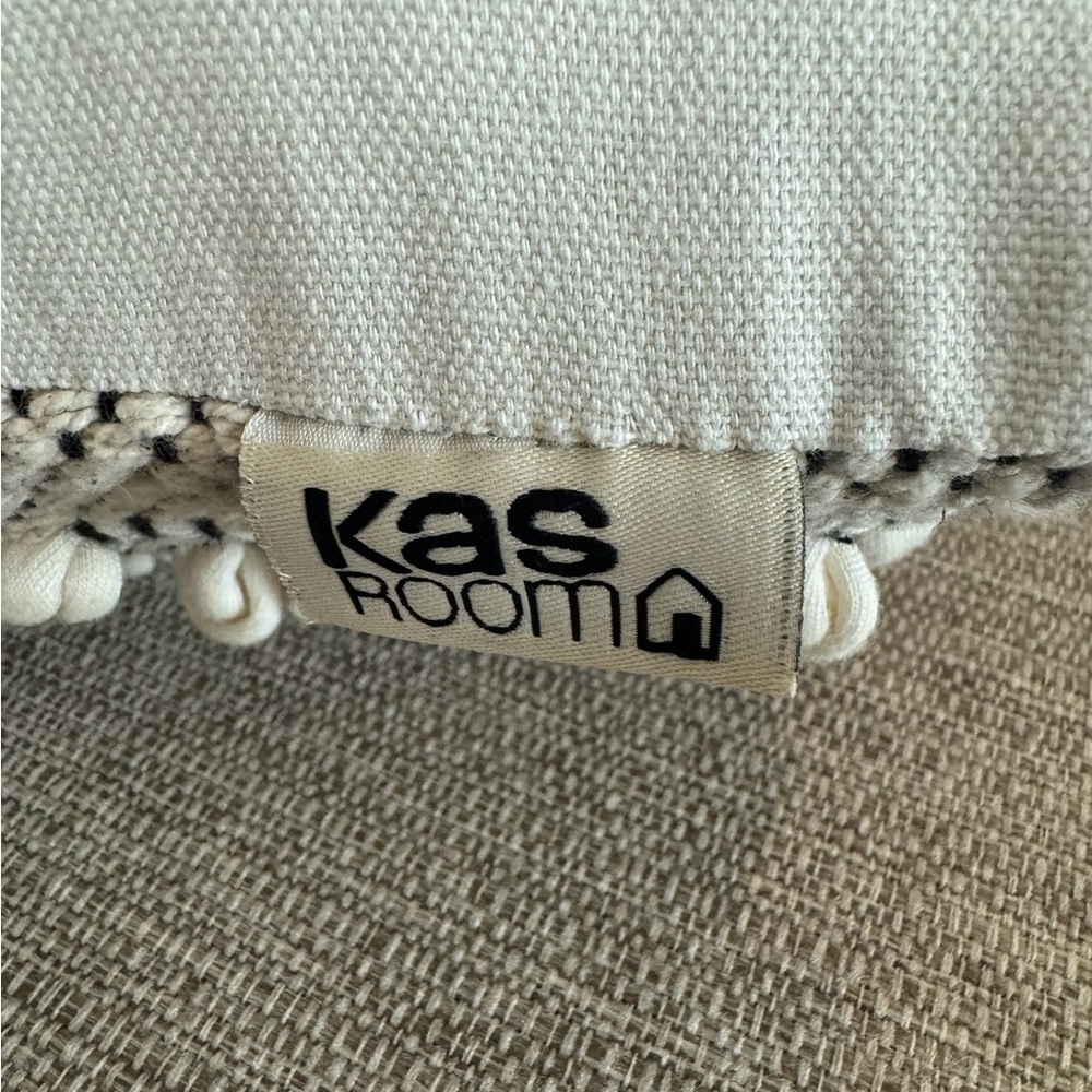 NWOT Kas Room Black and White Textured Throw Pillow - Picture 5 of 7